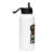 Stainless steel water bottle with a straw lid